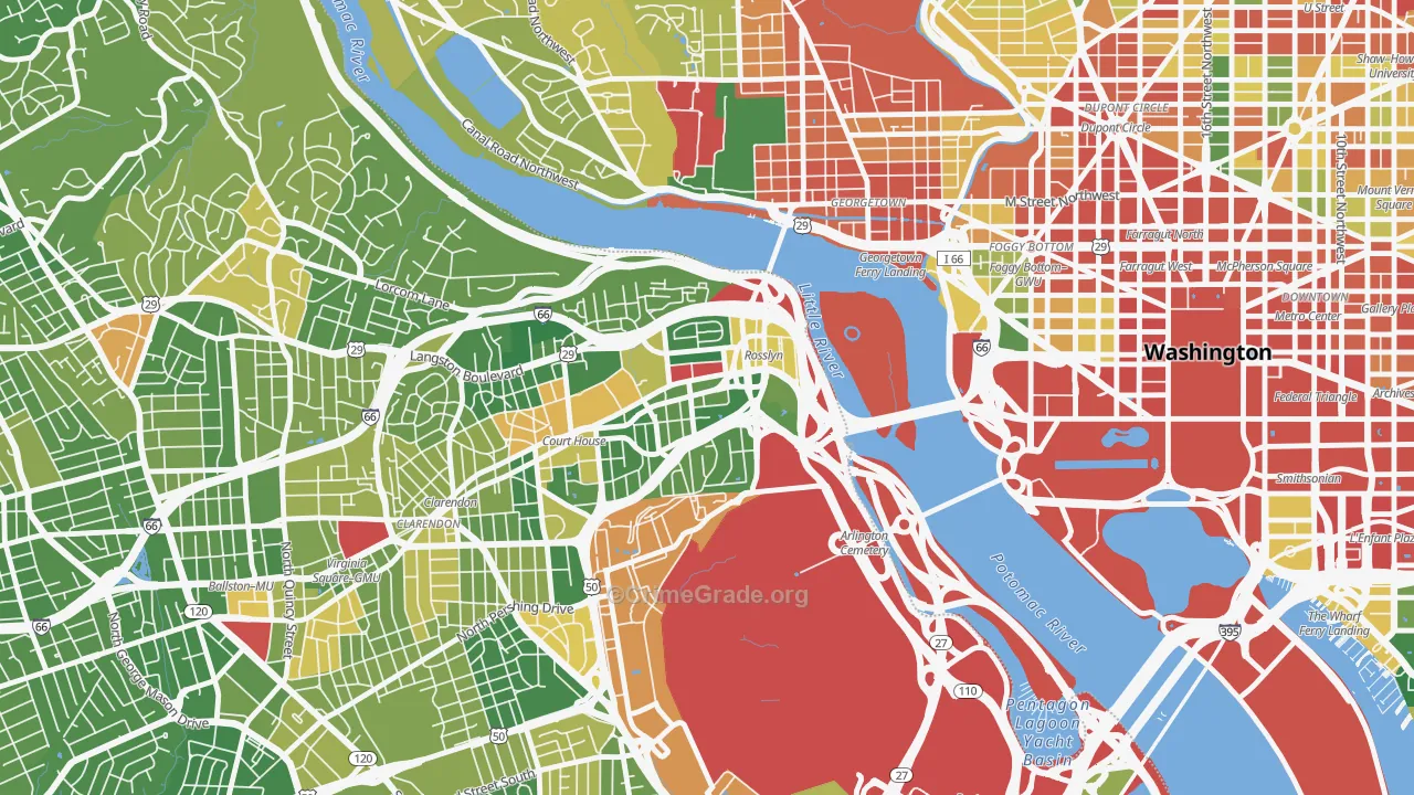 22209, VA Map of Drug-Related Crime Rates