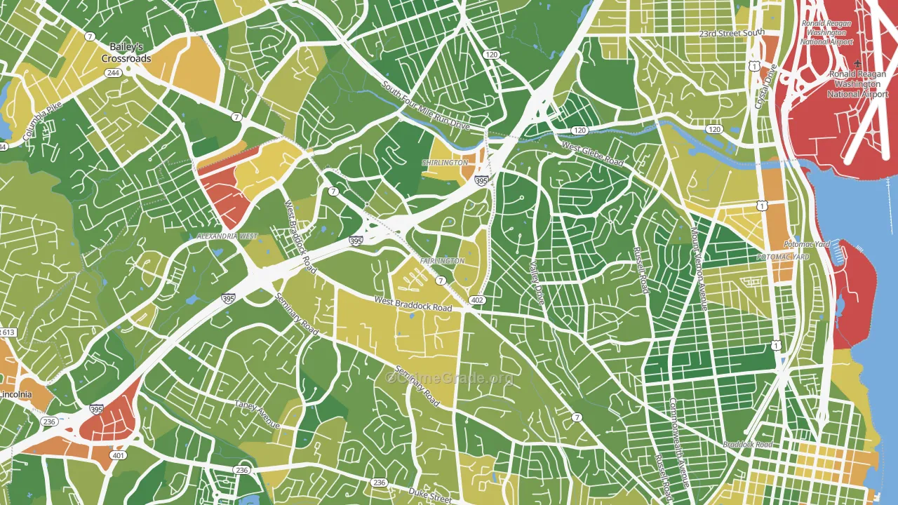 22302, VA Map of Drug-Related Crime Rates