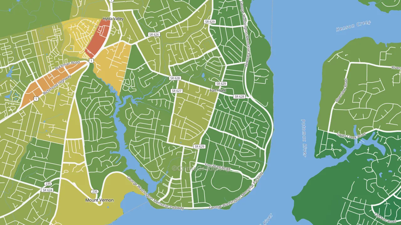 22308, VA Map of Drug-Related Crime Rates