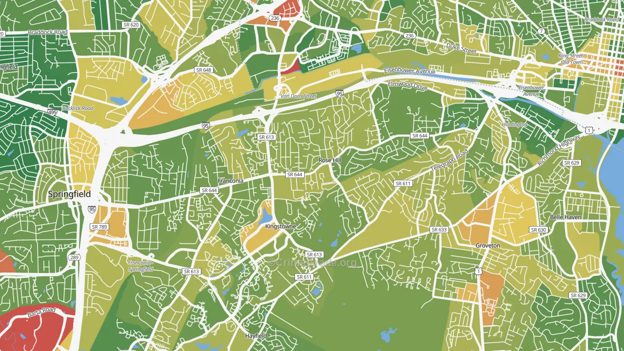 22310, VA Map of Drug-Related Crime Rates