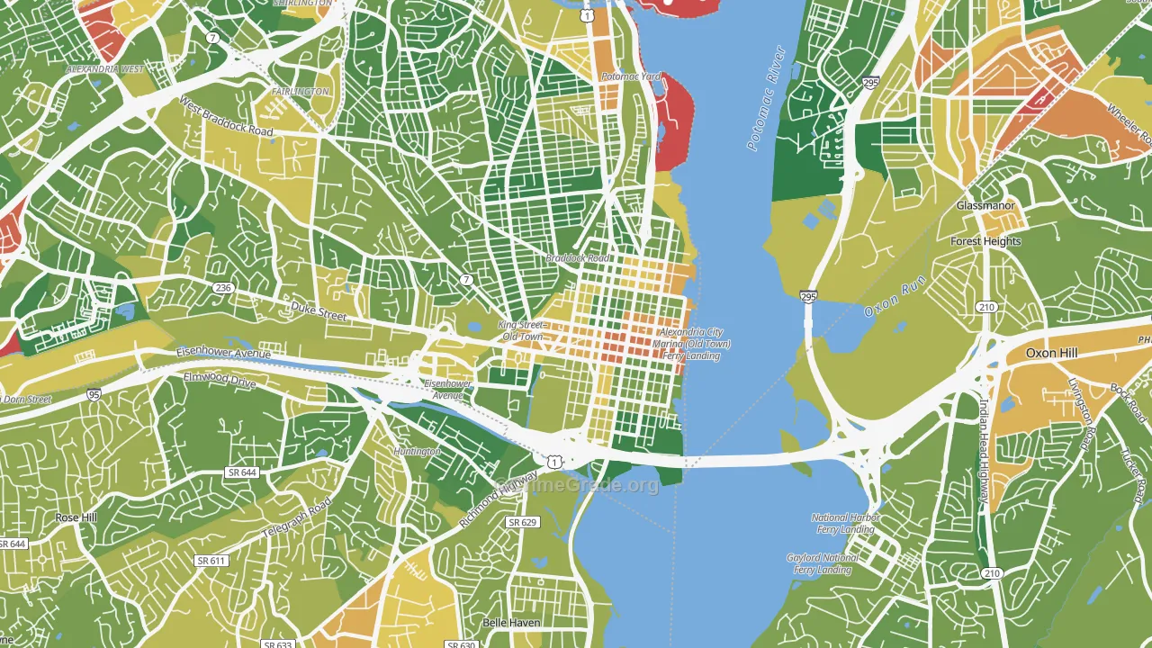 22314, VA Map of Drug-Related Crime Rates