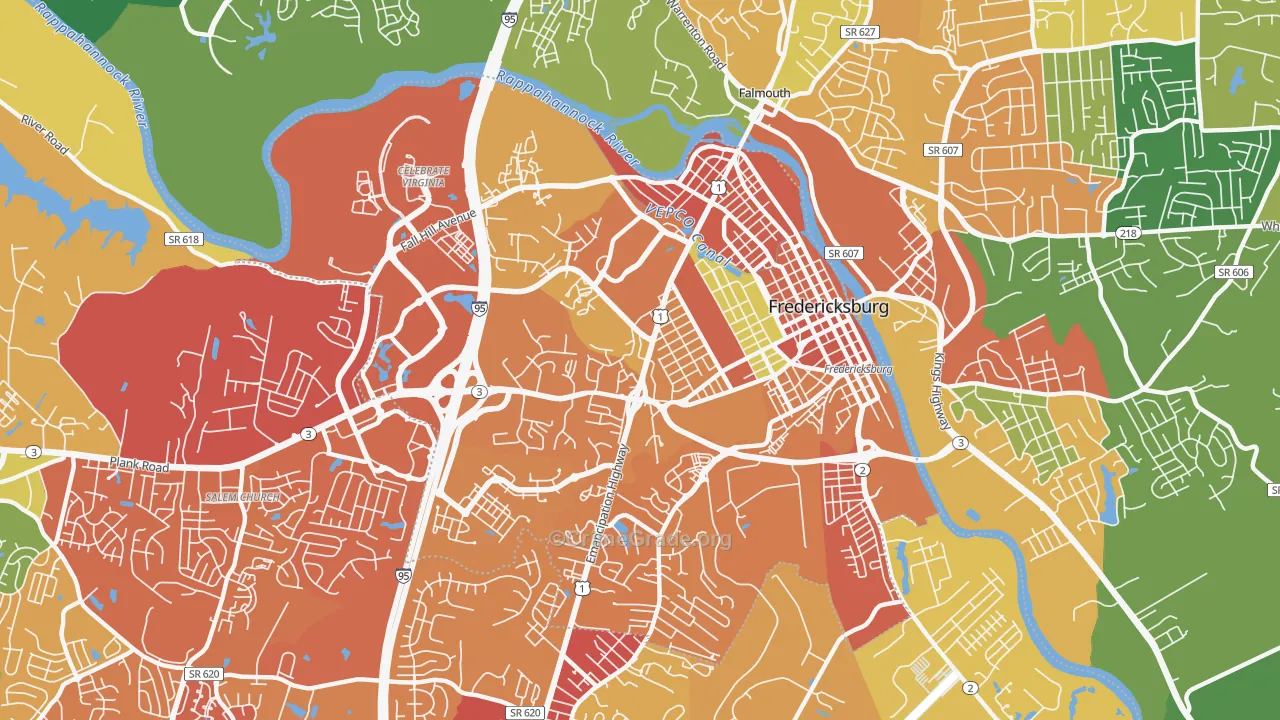22401, VA Map of Drug-Related Crime Rates