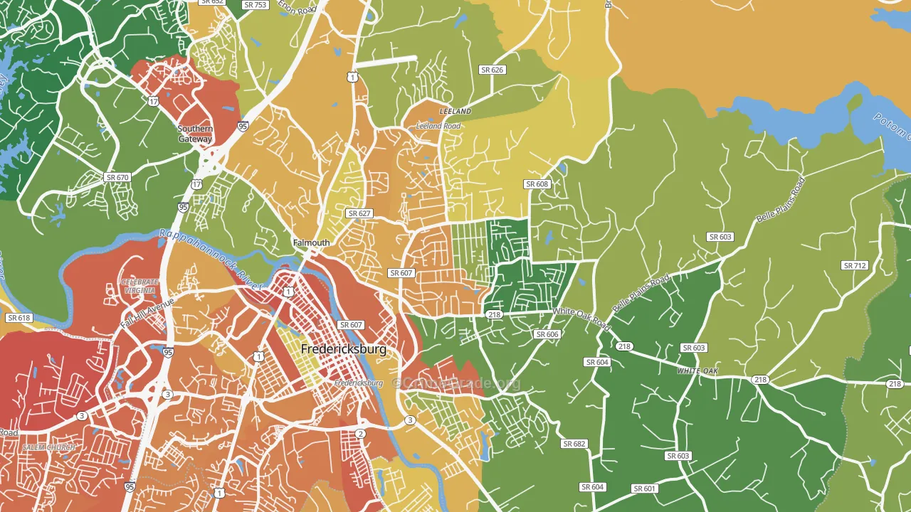 22405, VA Map of Drug-Related Crime Rates