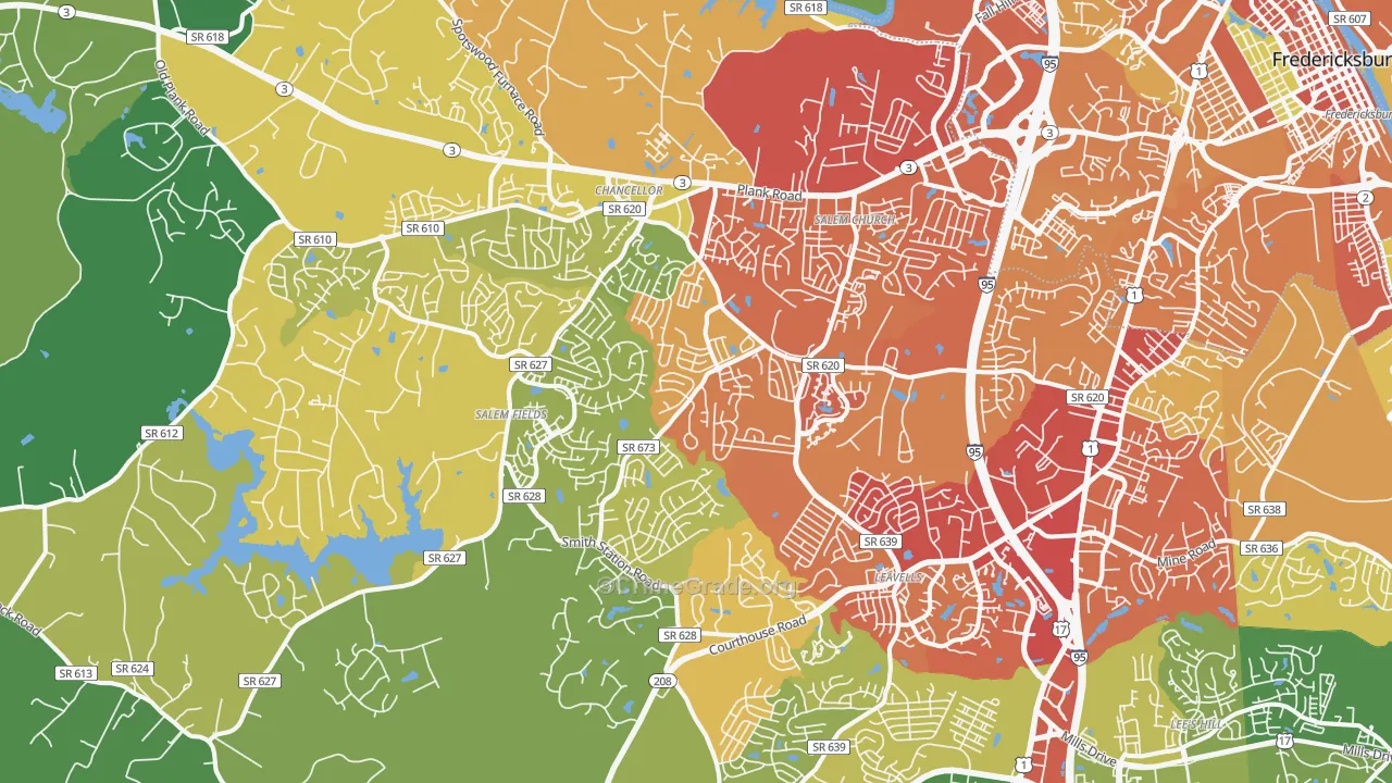 22407, VA Map of Drug-Related Crime Rates