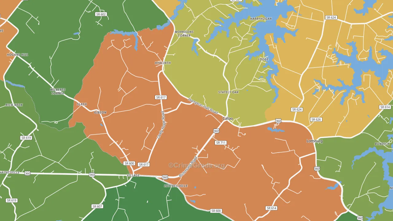 22435, VA Map of Drug-Related Crime Rates