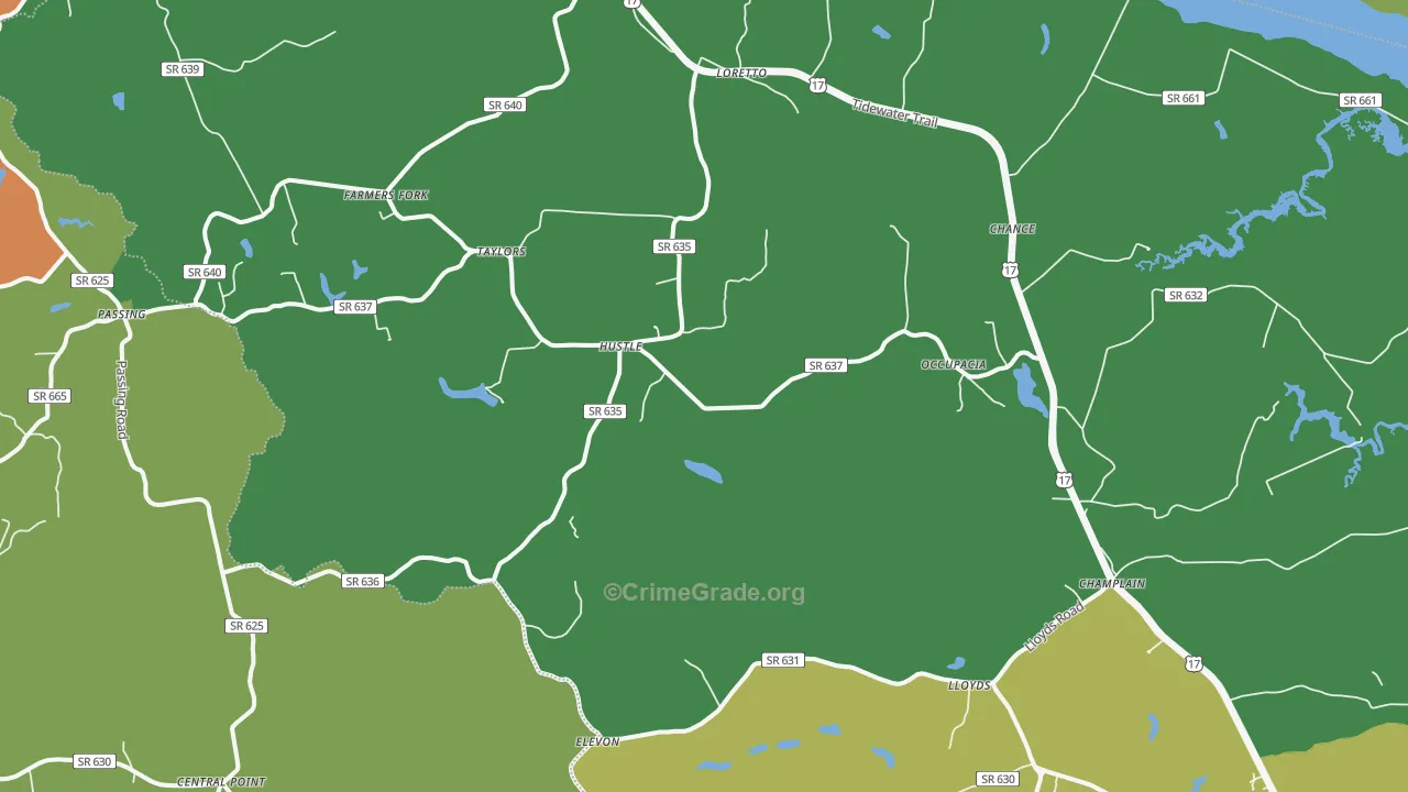 22436, VA Map of Drug-Related Crime Rates