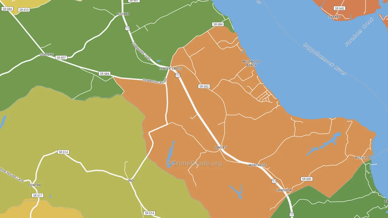 22437, VA Map of Drug-Related Crime Rates