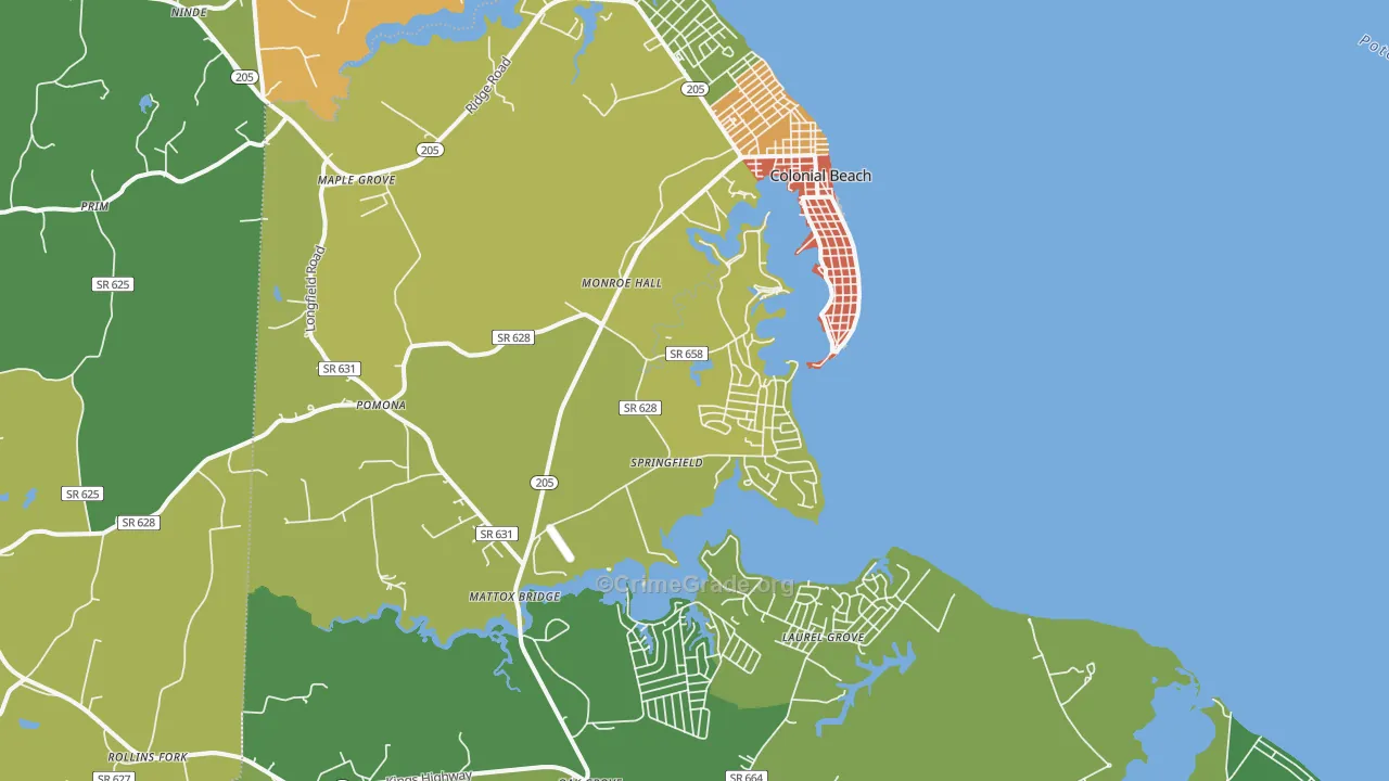 22443, VA Map of Drug-Related Crime Rates