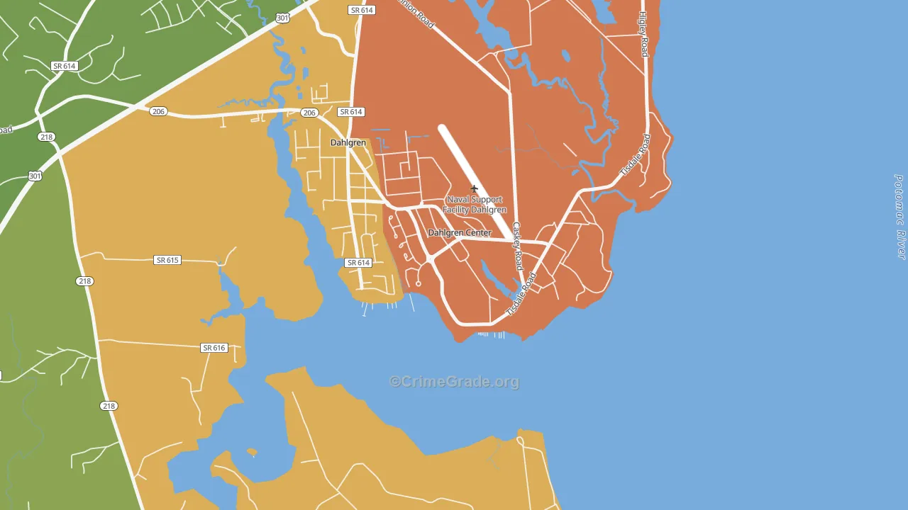 22448, VA Map of Drug-Related Crime Rates