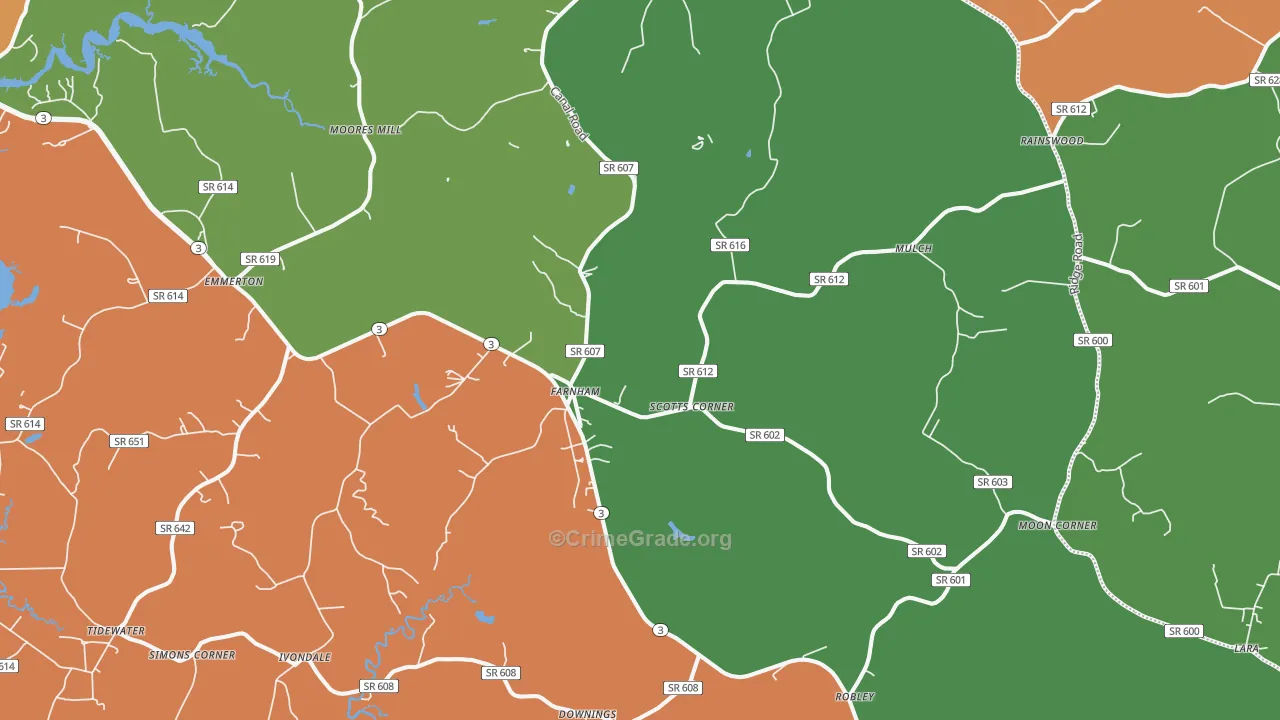 22460, VA Map of Drug-Related Crime Rates