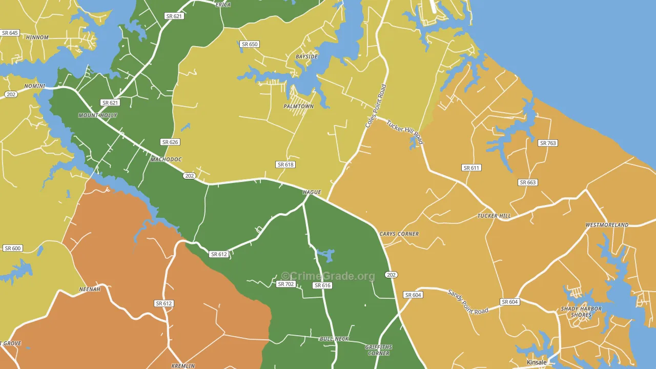 22469, VA Map of Drug-Related Crime Rates
