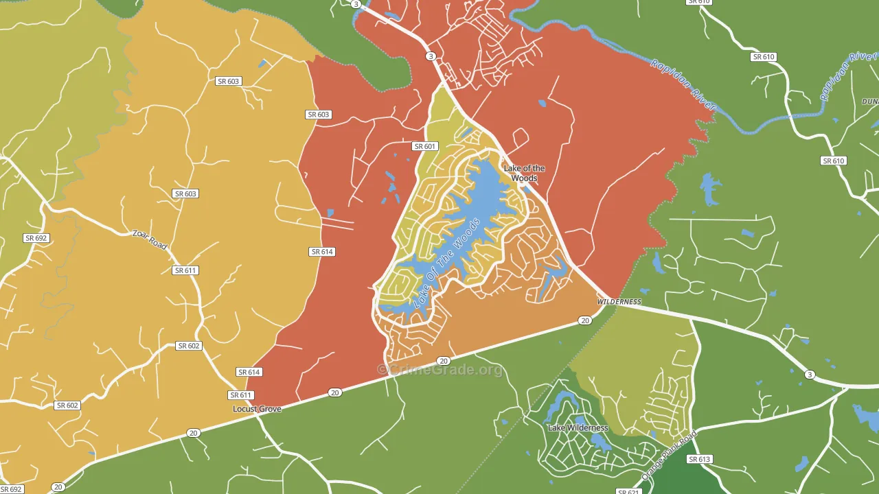 22508, VA Map of Drug-Related Crime Rates