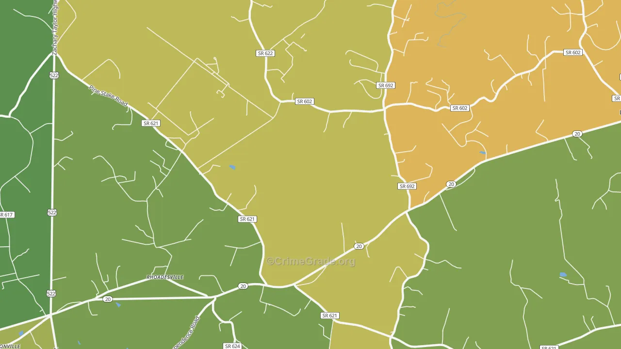 22542, VA Map of Drug-Related Crime Rates