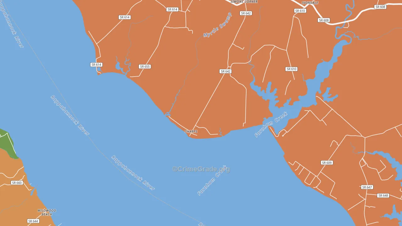 22548, VA Map of Drug-Related Crime Rates