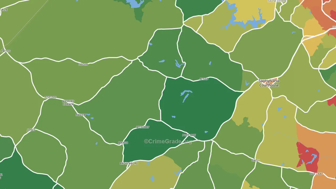 22551, VA Map of Drug-Related Crime Rates