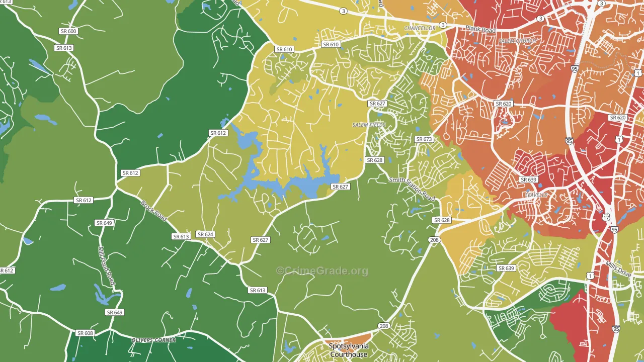 22553, VA Map of Drug-Related Crime Rates