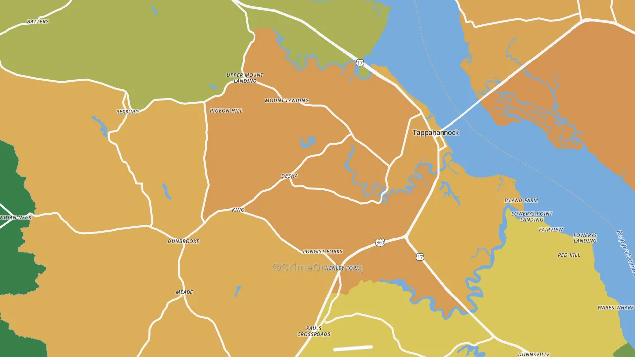 22560, VA Map of Drug-Related Crime Rates
