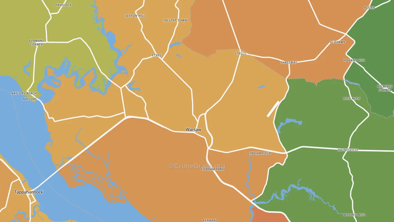 22572, VA Map of Drug-Related Crime Rates