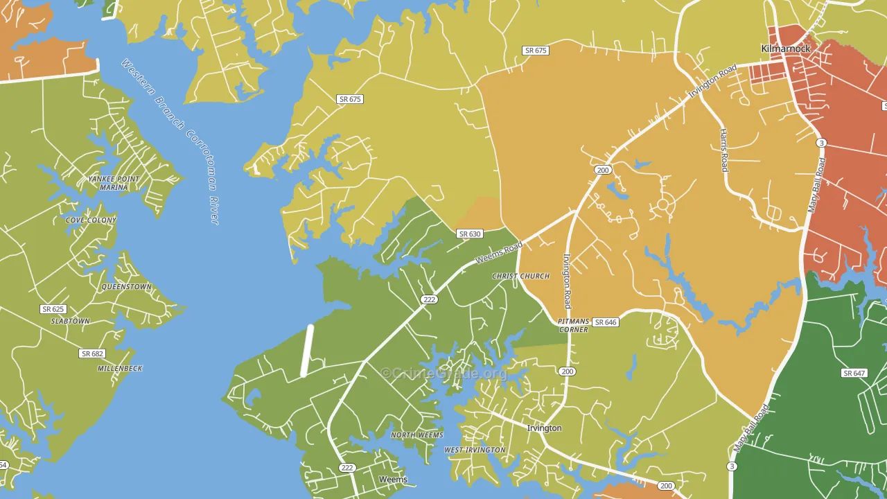 22576, VA Map of Drug-Related Crime Rates