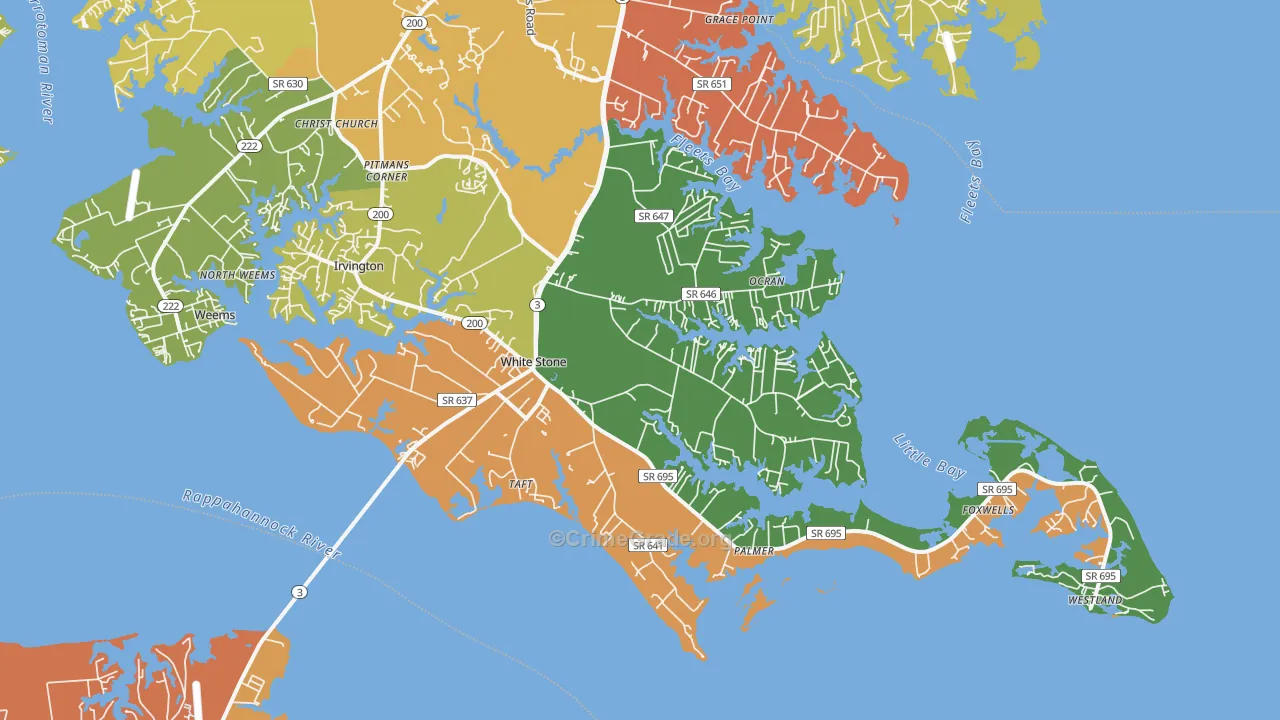 22578, VA Map of Drug-Related Crime Rates