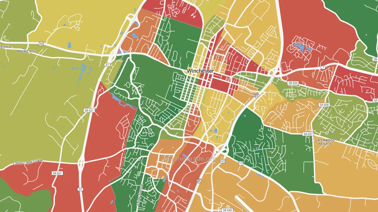 22601, VA Map of Drug-Related Crime Rates