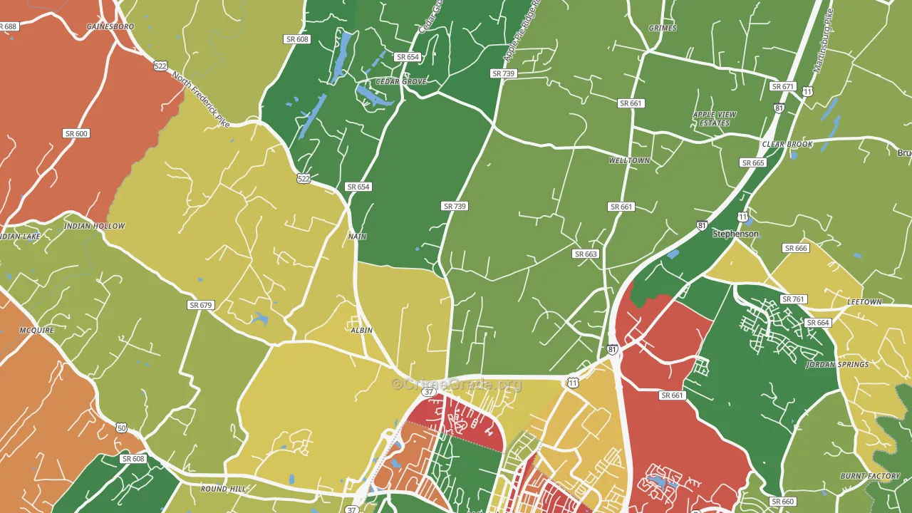 22603, VA Map of Drug-Related Crime Rates