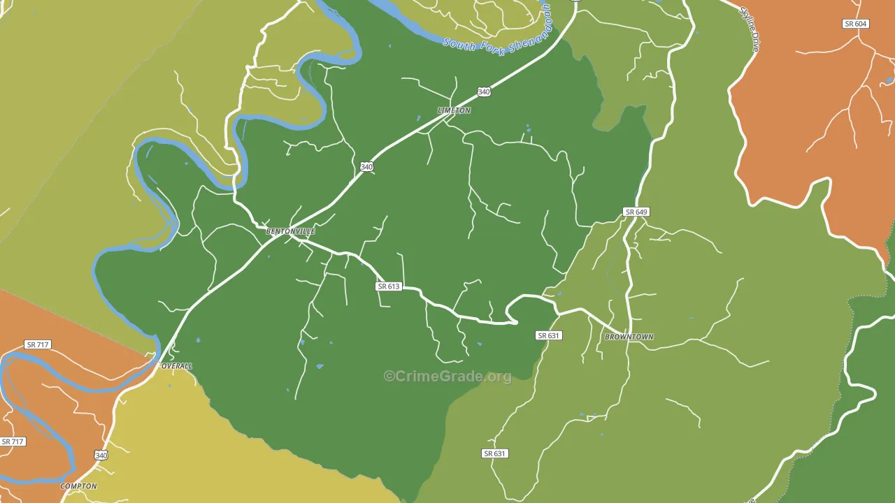 22610, VA Map of Drug-Related Crime Rates