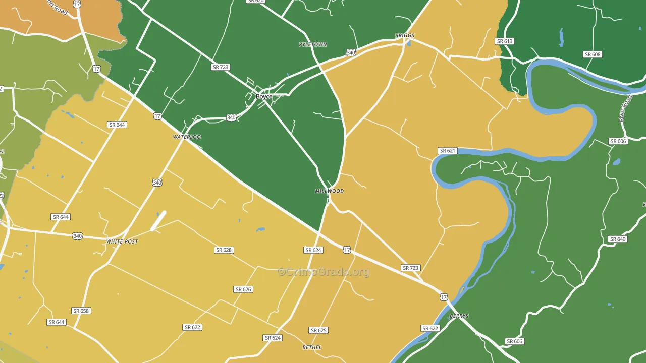 22620, VA Map of Drug-Related Crime Rates