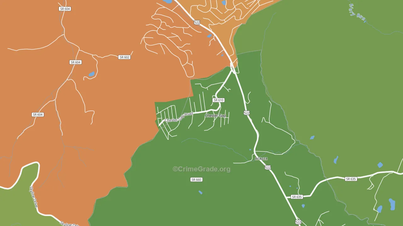 22623, VA Map of Drug-Related Crime Rates