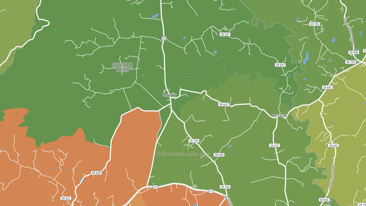 22627, VA Map of Drug-Related Crime Rates