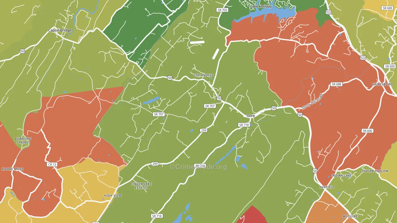 22637, VA Map of Drug-Related Crime Rates