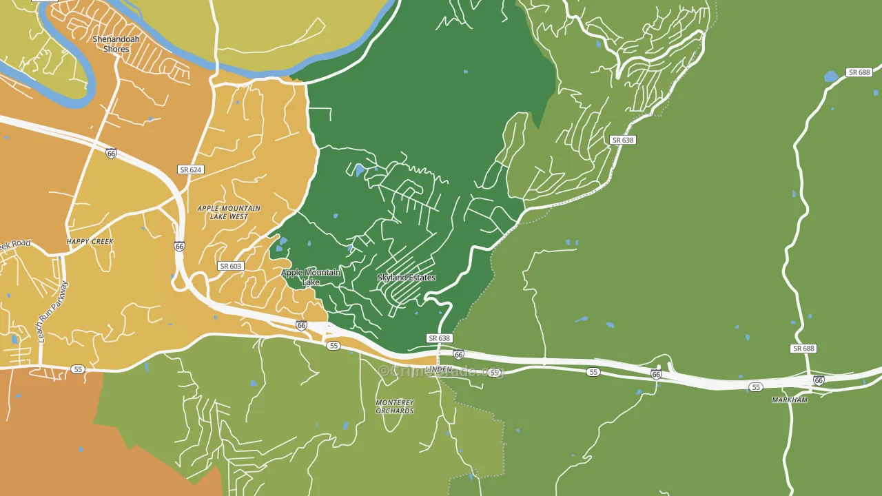 22642, VA Map of Drug-Related Crime Rates
