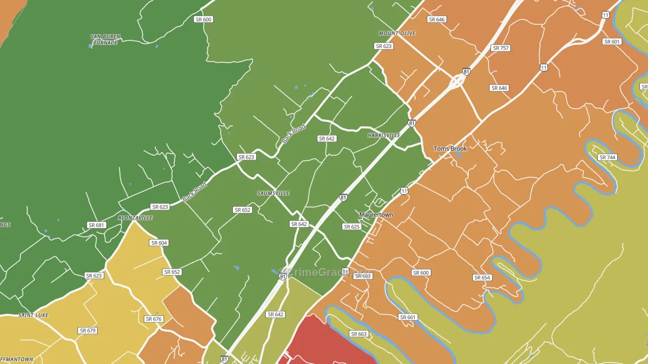 22644, VA Map of Drug-Related Crime Rates