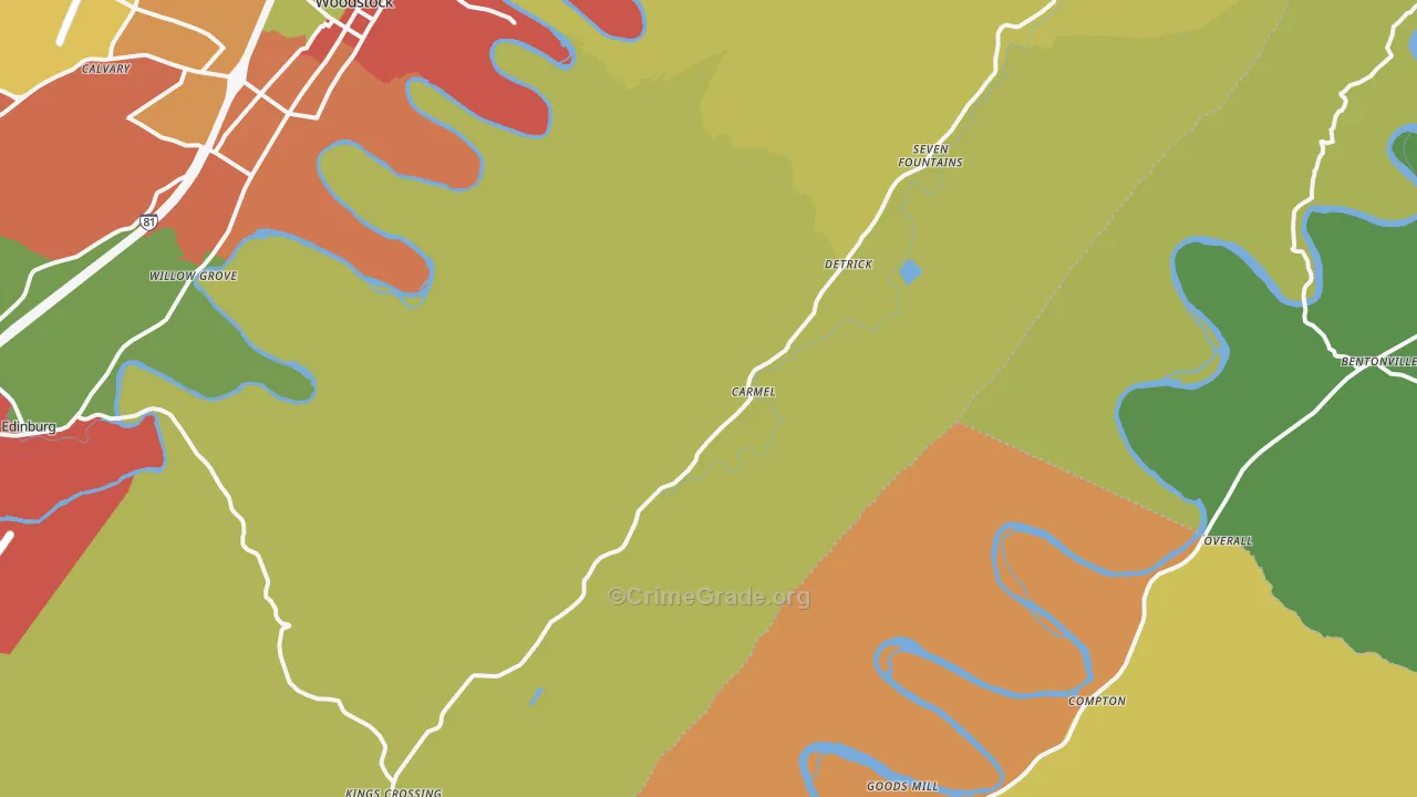 22652, VA Map of Drug-Related Crime Rates
