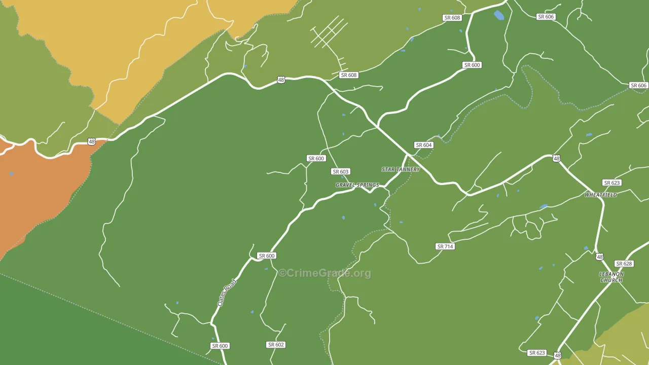 22654, VA Map of Drug-Related Crime Rates