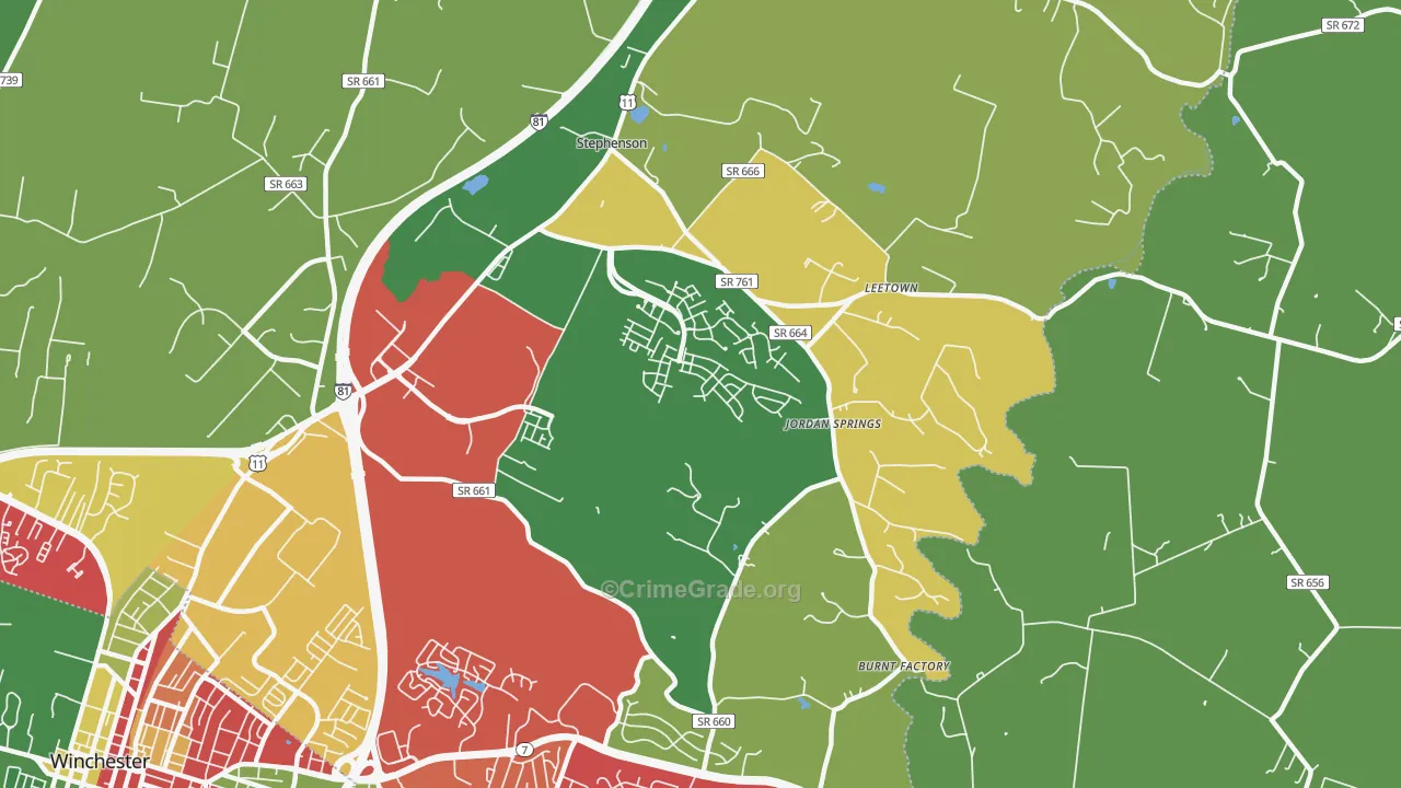 22656, VA Map of Drug-Related Crime Rates