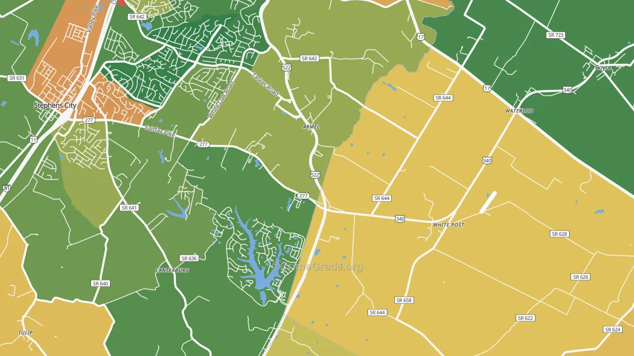 22663, VA Map of Drug-Related Crime Rates