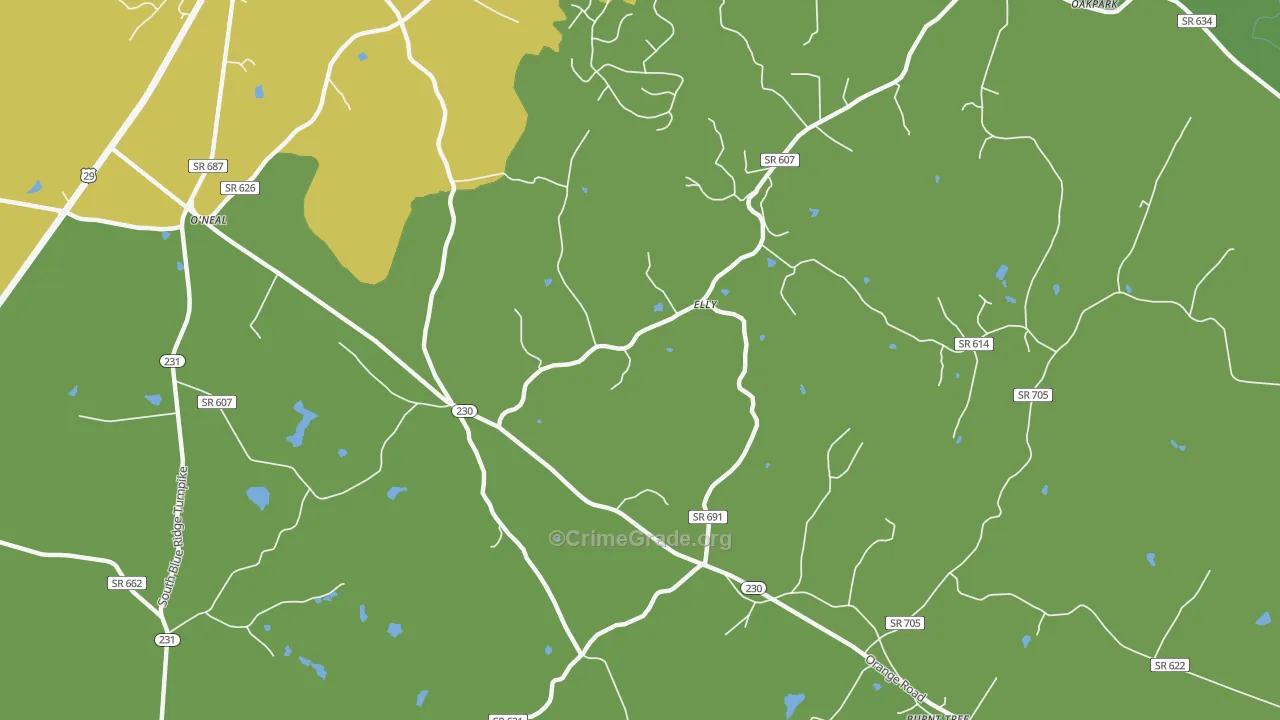 22709, VA Map of Drug-Related Crime Rates