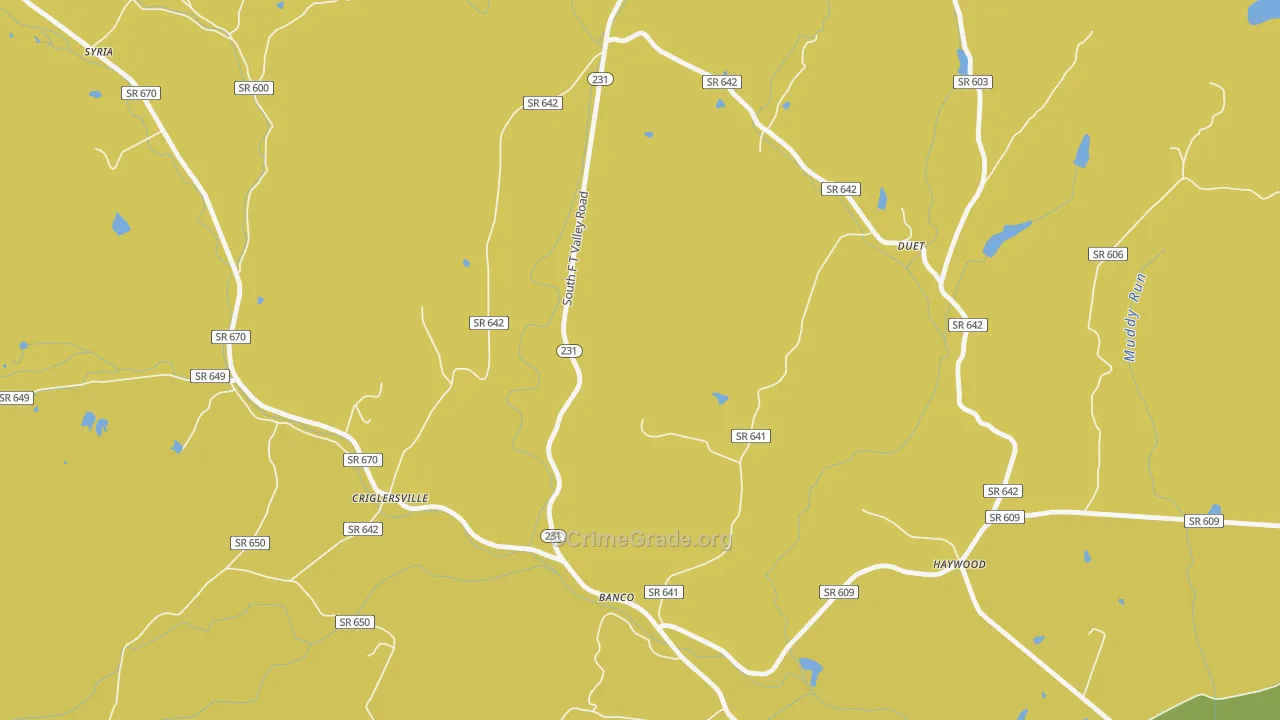 22711, VA Map of Drug-Related Crime Rates