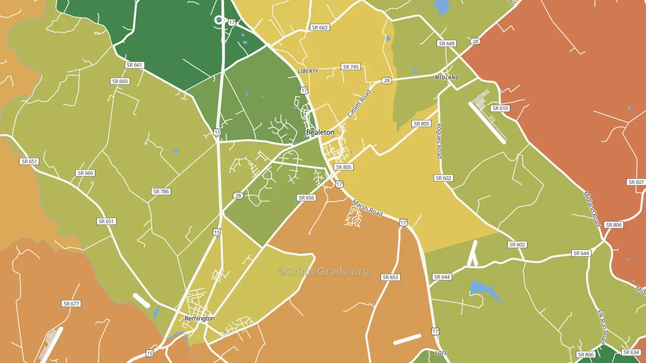 22712, VA Map of Drug-Related Crime Rates