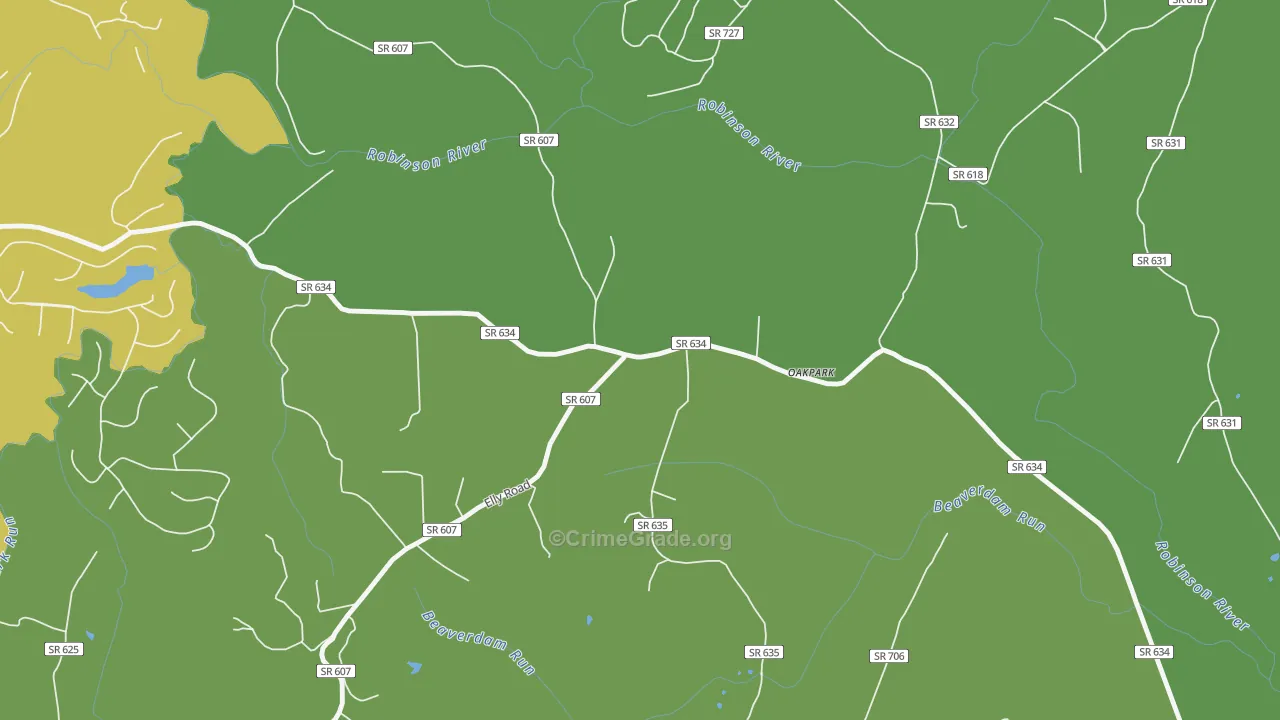 22730, VA Map of Drug-Related Crime Rates