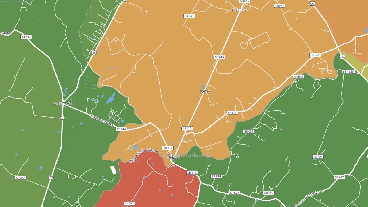 22733, VA Map of Drug-Related Crime Rates