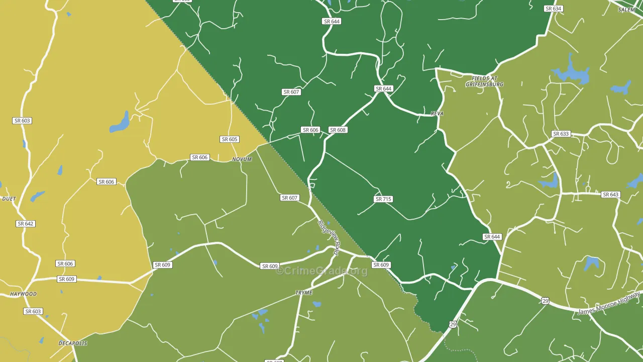22735, VA Map of Drug-Related Crime Rates