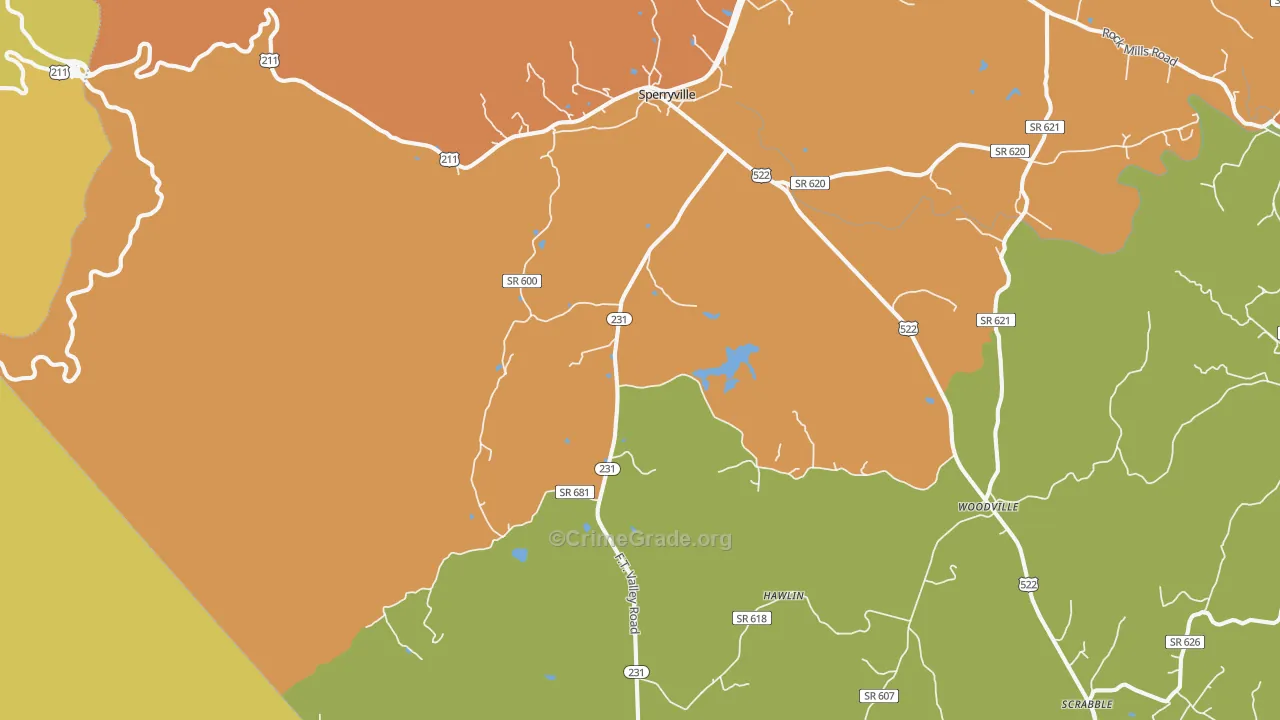 22740, VA Map of Drug-Related Crime Rates