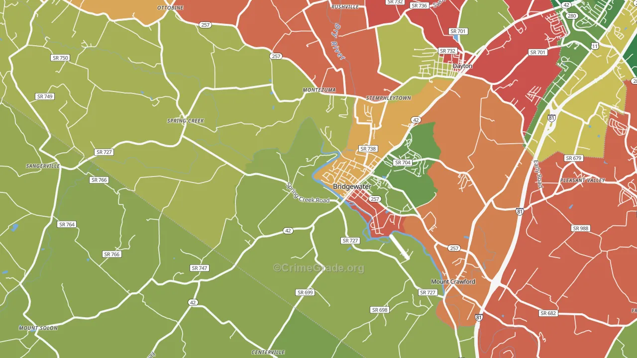 22812, VA Map of Drug-Related Crime Rates