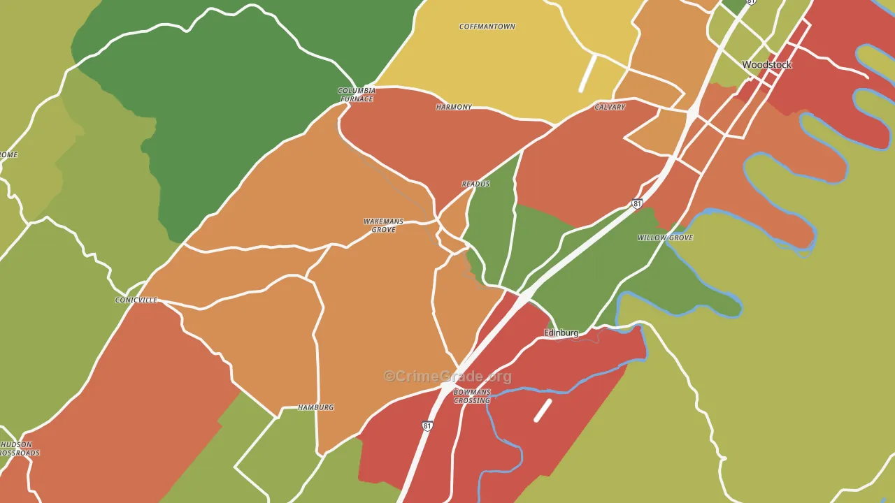 22824, VA Map of Drug-Related Crime Rates