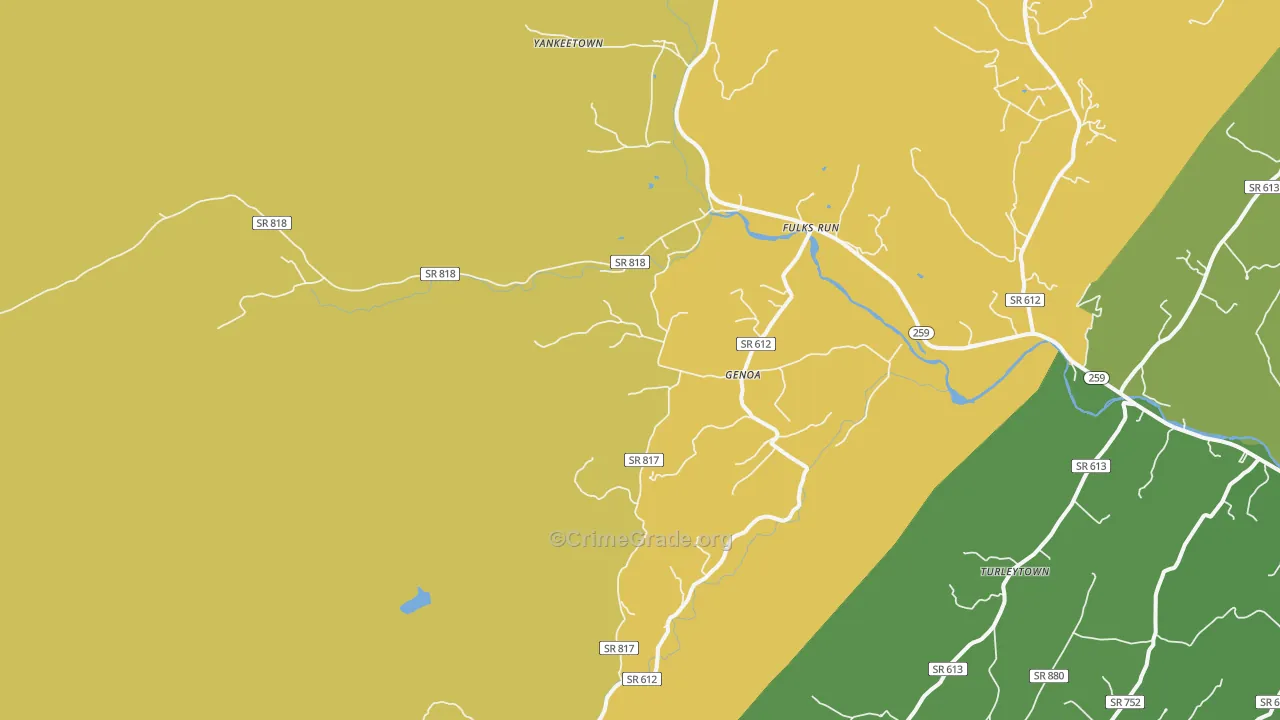 22830, VA Map of Drug-Related Crime Rates