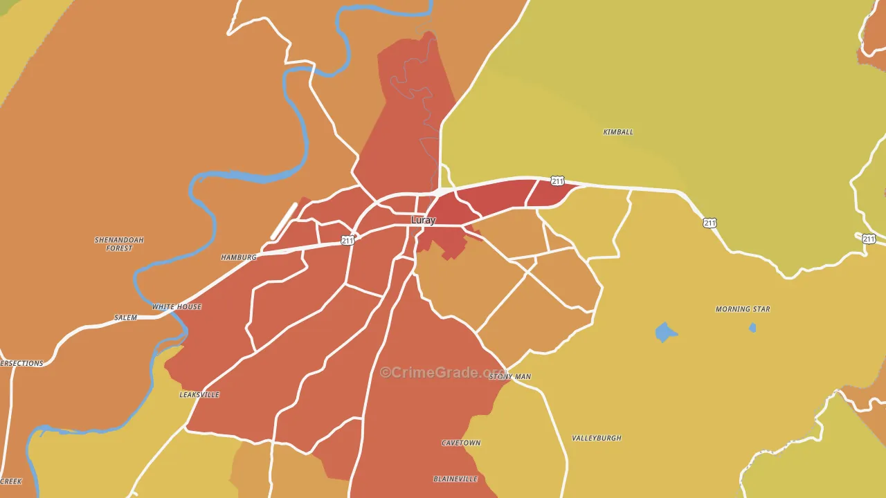 22835, VA Map of Drug-Related Crime Rates