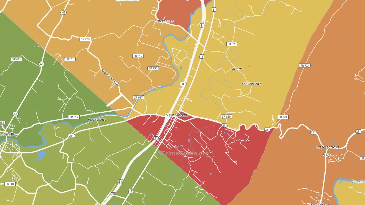 22844, VA Map of Drug-Related Crime Rates