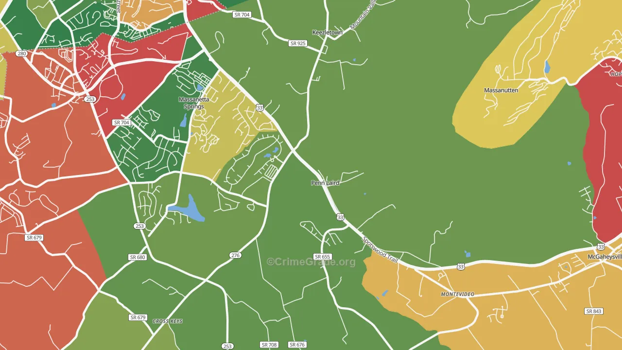 22846, VA Map of Drug-Related Crime Rates